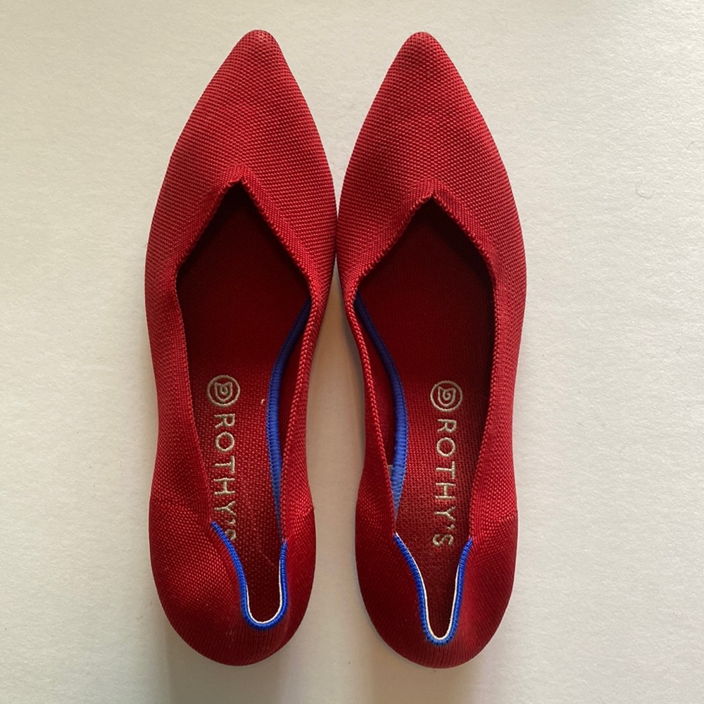 Rothy’s Red Point Toe Size 12